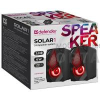 Акустическая 2.0 система Defender Solar 1 6Вт, подсветка, питание от USB
