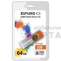 Флешка USB 64 Гб Exployd  530  оранжевый Флешка USB 64 Гб Exployd  530  оранжевый