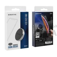 Держатель автомобильный BOROFONE BH7 Plane, для смартфона, пластик, торпедо, магнит, цвет: чёрный (1/300)